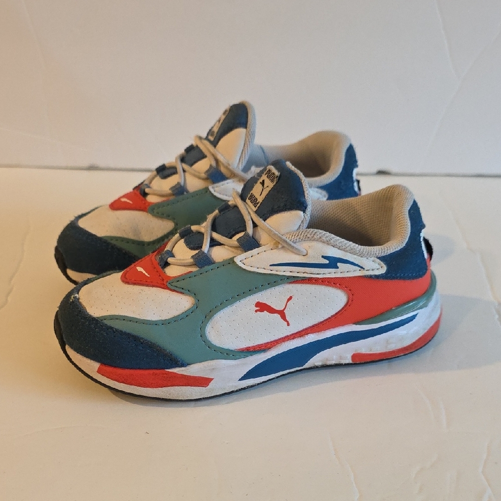 Puma Kids Sneakers - Navy, Red, and White 387362-01 Size 10c
